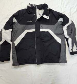 Columbia Winter Ski Jacket Black White Gray